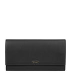 Smythson leather travel wallet with press-stud fastening (British brand)