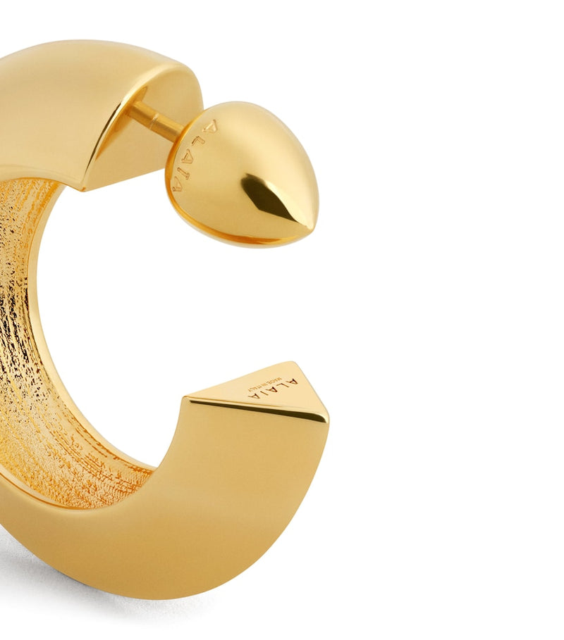 Alaïa Edge hoop earrings brass 2.2cm - British product