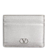 Harrods Valentino Garavani Grained Leather VLogo Signature Card Holder H8cm x W10cm- Buy online at McGrocer