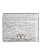 Valentino Garavani grained leather VLogo Signature card holder, imported from the UK