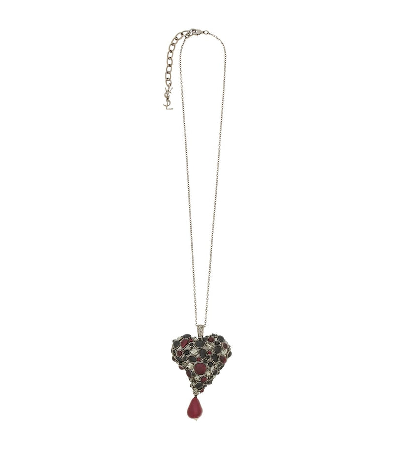 Saint Laurent heart pendant necklace 48cm - British product