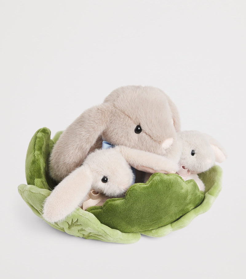 Harrods plush bunny family in cabbage 23cm, UK version