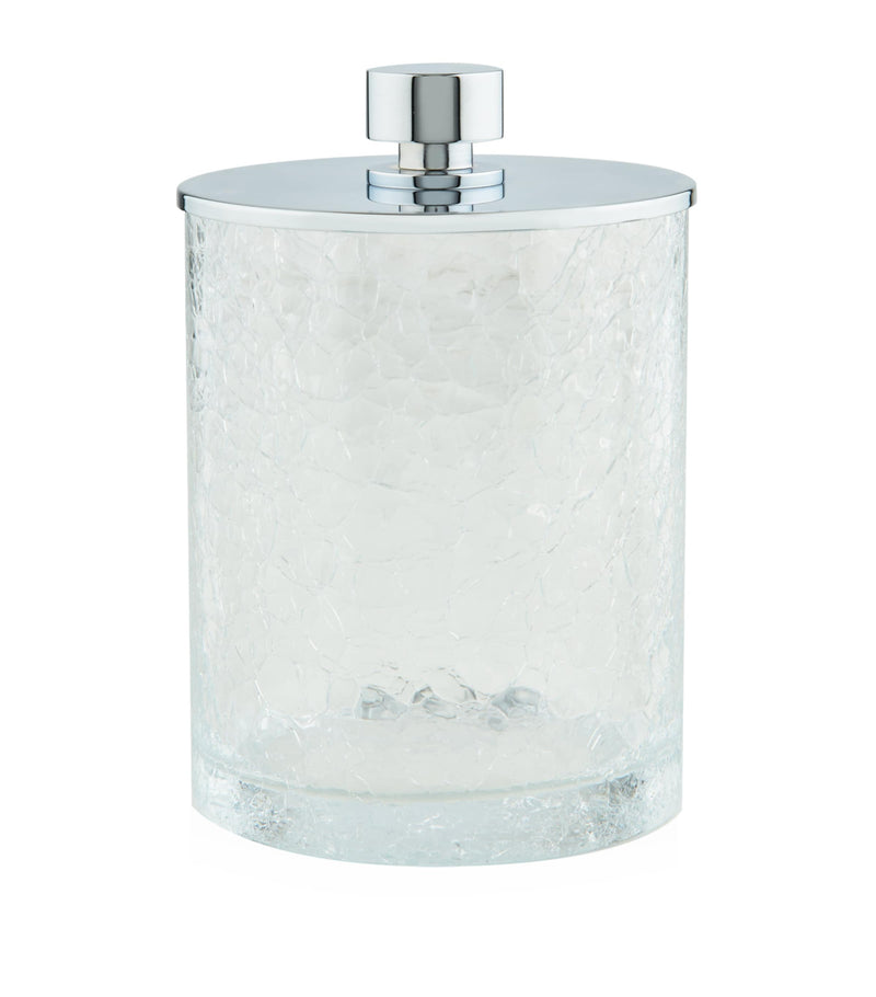 ZODIAC large cracked crystal jar (British brand)