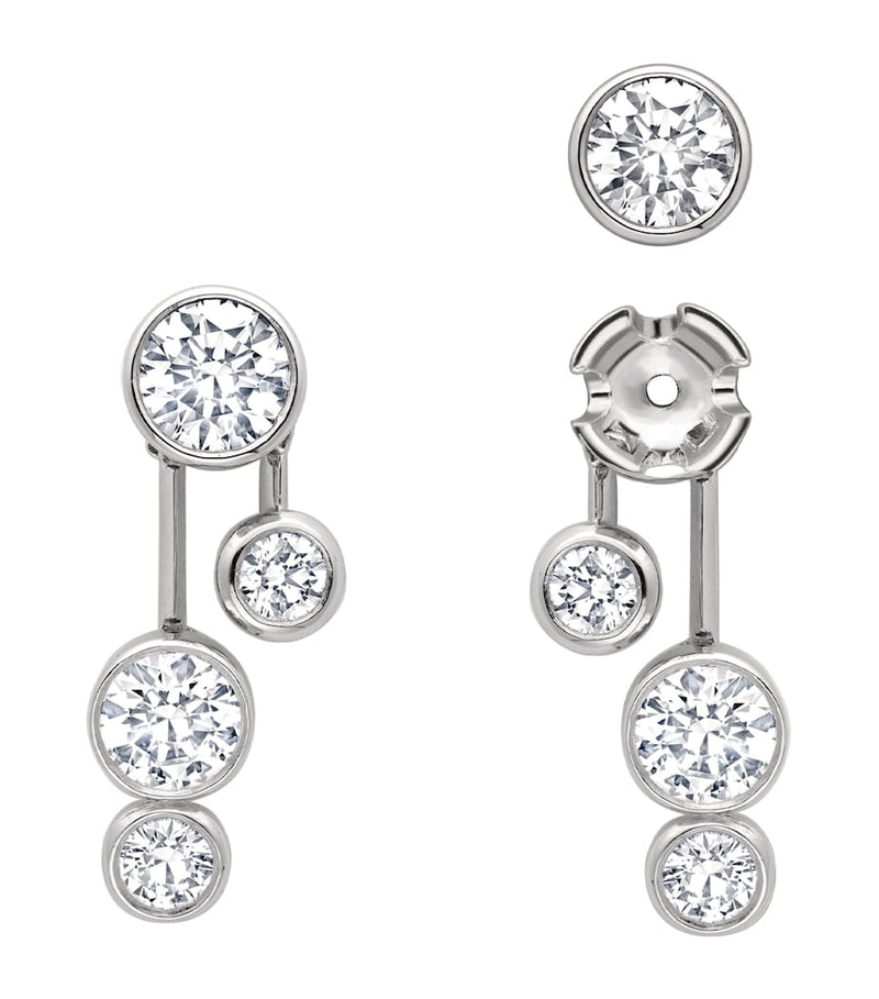 Boodles platinum detachable drop diamond earrings - British product