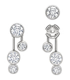 Boodles platinum detachable drop diamond earrings - British product