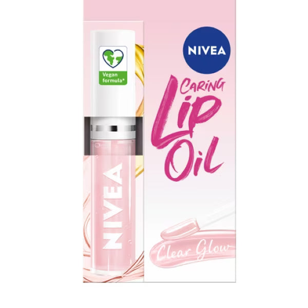 Nivea lip oil clear glow 5.5ml, imported from the UK