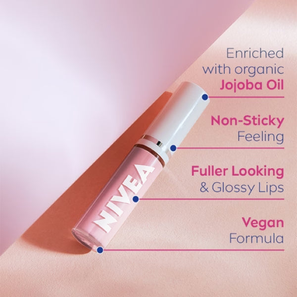 Nivea lip oil clear glow 5.5ml, imported from the UK