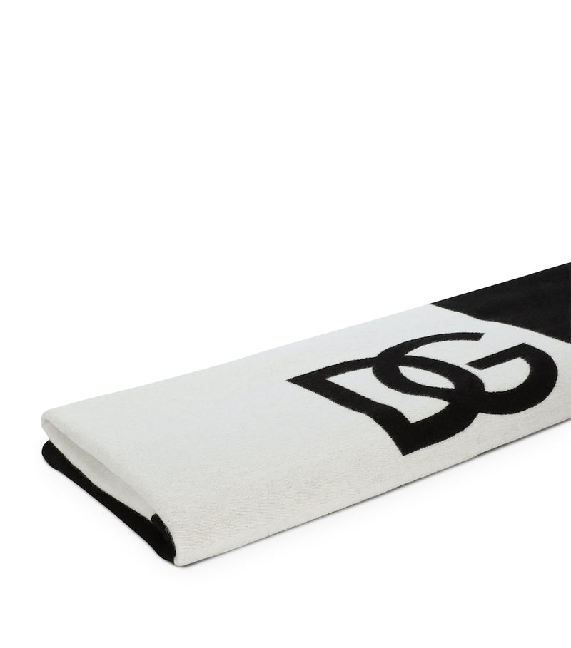 Dolce&Gabbana cotton logo throw 133cm x 173cm - British product