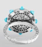 Marli New York white gold diamond and sapphire ring (British brand)