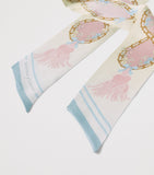 Aspinal of London silk skinny scarf 88cm x 6cm - British product