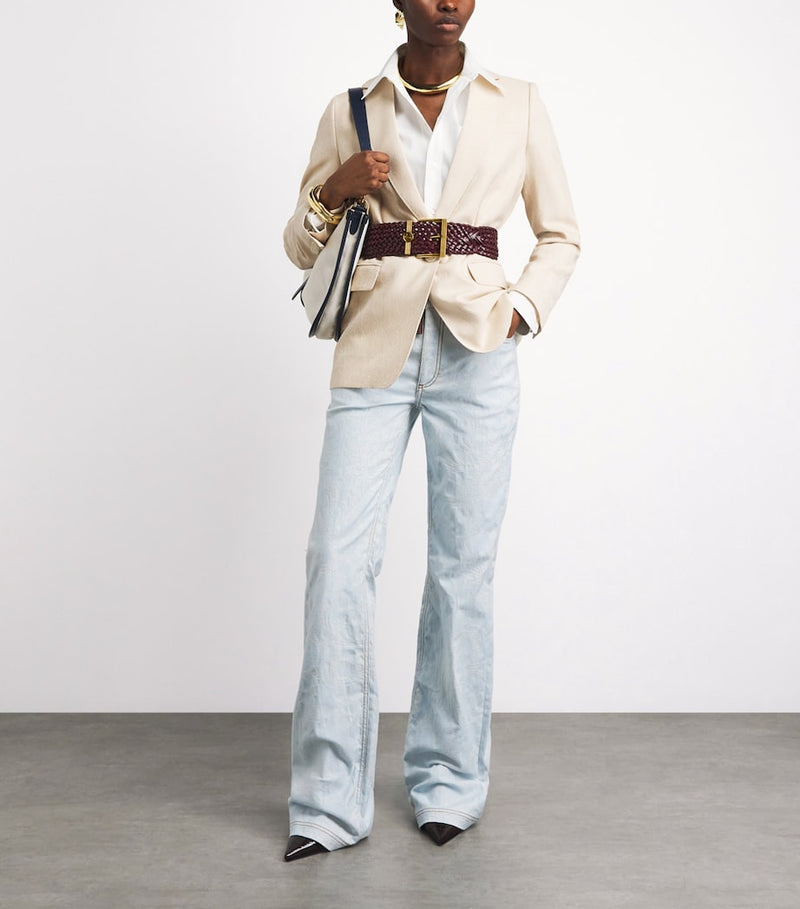 Ceinture Etro en cuir tressé à boucle