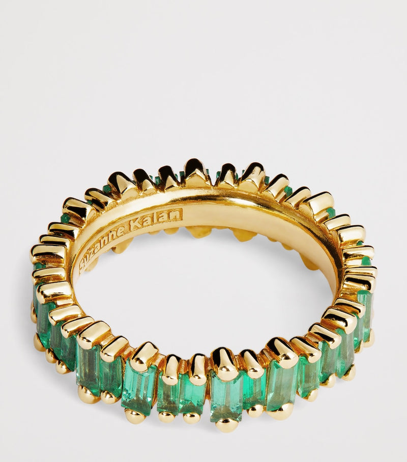 Suzanne Kalan yellow gold emerald eternity ring, UK version