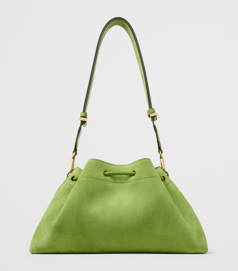 Jimmy Choo medium suede Cinch beaded bucket bag, UK version