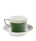 GINORI 1735 Il Viaggio di Nettuno porcelain teacup and saucer set of 2, UK version