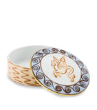 GINORI 1735 Porcelain Il Viaggio di Nettuno round trinket box 13cm, UK version