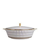 Harrods Wedgwood Renaissance Gold Covered Vegetable Dish - Fine Bone China- Buy online at McGrocer