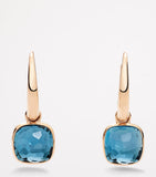 Pomellato Nudo rose gold blue topaz drop earrings - British product