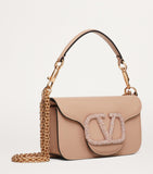 Valentino Garavani Small Leather Locò shoulder bag, imported from the UK