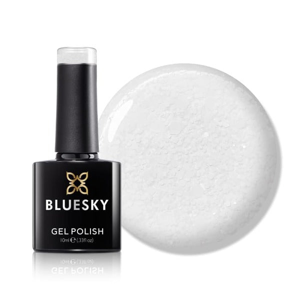 Bluesky Glitter Neon White Gel Polish - British product
