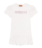 Missoni Kids cotton logo embellished dress 4-14 years, imported from the UK