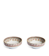 Harrods Set of 2 Napoli Snack Bowls with 18-Karat Gold Trims, 13cm Diameter- Buy online at McGrocer