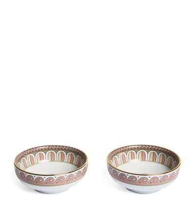 Harrods Set aus 2 Neapel Snackschalen mit 18-Karat-Gold-Rändern, 13cm Durchmesser- Online kaufen bei McGrocer