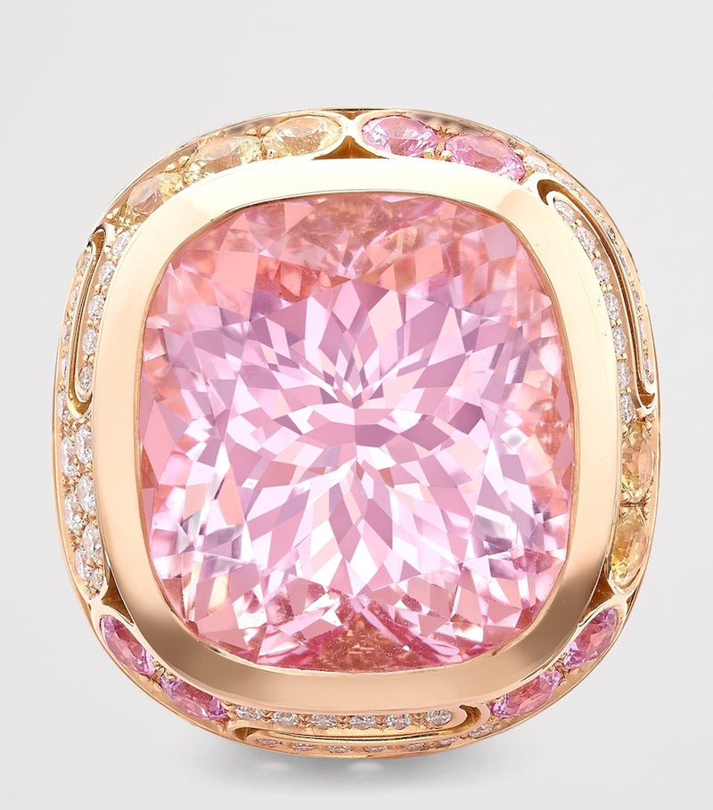 Boodles Morganite and Diamond Play of Light ring (British brand)