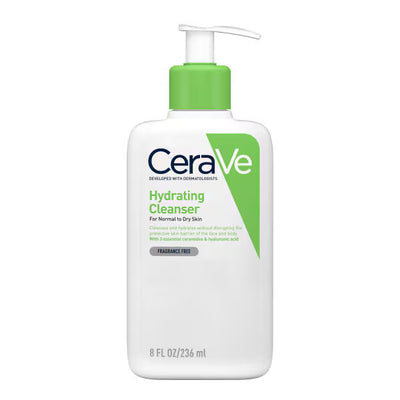 Superdrug CeraVe Hydrating Cleanser with Hyaluronic Acid Normal Dry Skin 236ml- Buy online at McGrocer