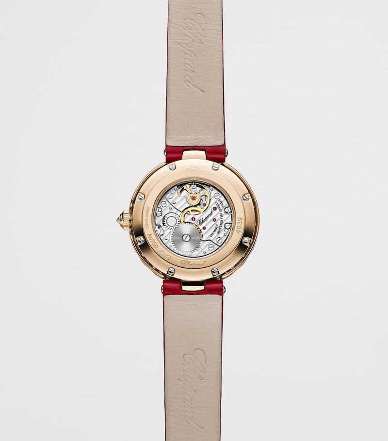 Chopard L'Heure du Diamant rose gold diamond carnelian watch 26mm (British brand)