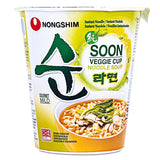 Nongshim Soon Veggie vegetarian cup noodles (British brand)