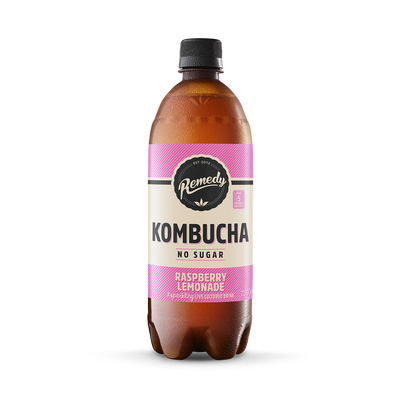 Holland & Barrett Remedy Bringebær Lemonade Kombucha Brus 700ml - Kjøp online hos McGrocer