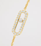 Messika Move Uno bracelet in 18kt yellow gold with moving diamond 0.19ct, UK version