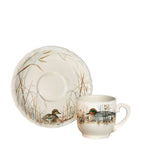 Gien coffee cups and saucers set of 2 14cm (British brand)