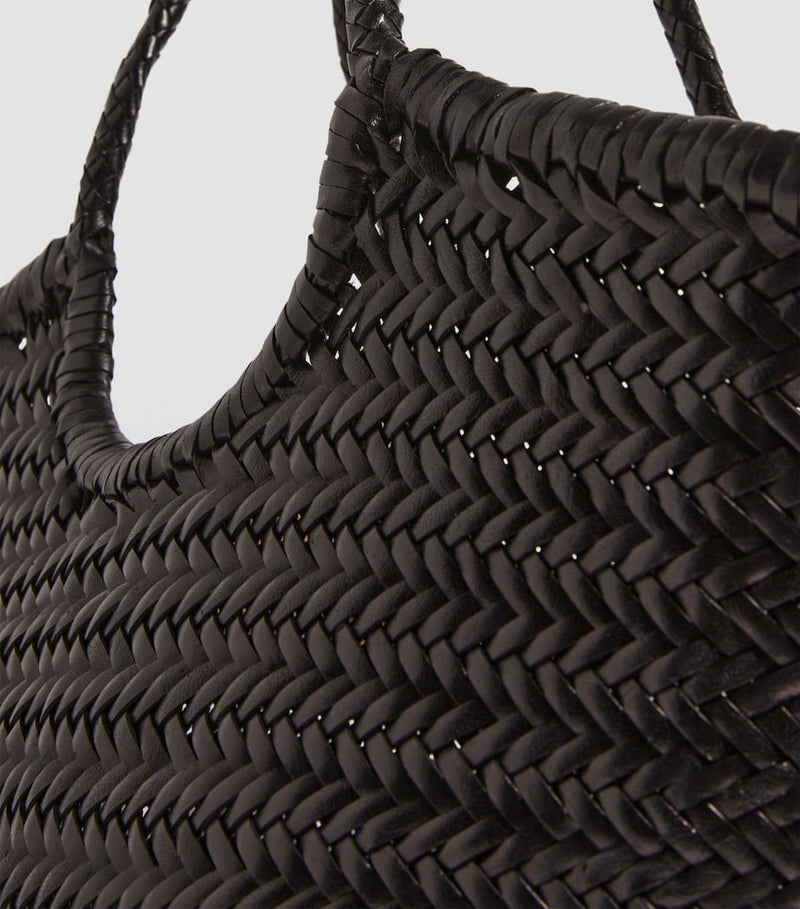 Dragon Diffusion large leather woven Nantucket tote bag (British brand)