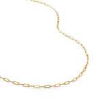 Monica Vinader gold vermeil paperclip chain necklace, UK version