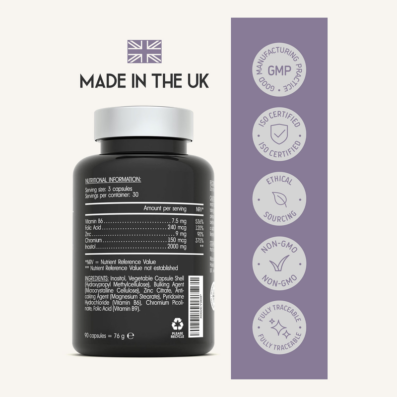 SuperSelf Myo-Inositol Complex 2000mg 90 vegan capsules, UK version
