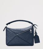 LOEWE Puzzle handbag small ostrich leather, imported from the UK