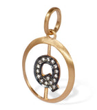 Annoushka yellow gold diamond initial Q pendant, UK version