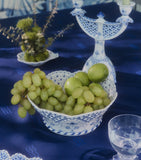 Royal Copenhagen porcelain full lace fluted fruit bowl 23cm, imported from the UK