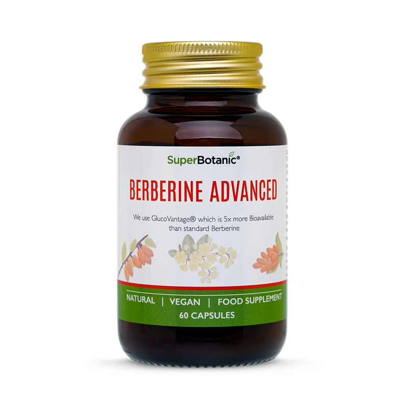 Super Botanic Berberine Advance supplement 60 capsules, imported from the UK