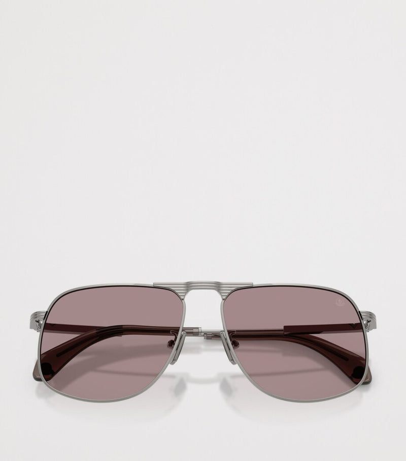 Moncler Vitessa pilot sunglasses steel frame (British brand)
