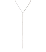 Harrods SHAY White Gold and Diamond Thread Y Necklace- Buy online at McGrocer