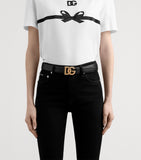 Dolce&Gabbana calfskin logo belt 3cm, imported from the UK