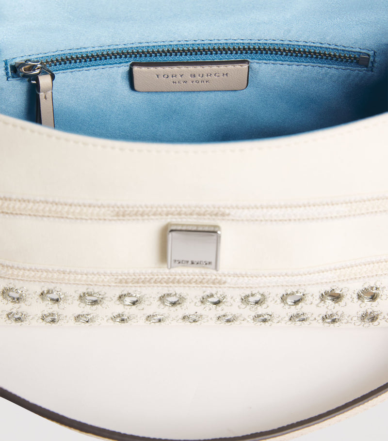 Tory Burch small embellished Charlie shoulder bag - British product