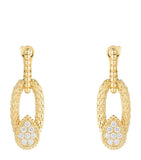 Boucheron Serpent Bohème drop earrings yellow gold diamonds 3cm (British brand)