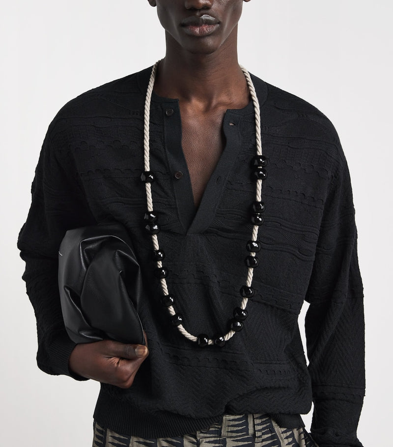 Emporio Armani beaded rope necklace, imported from the UK