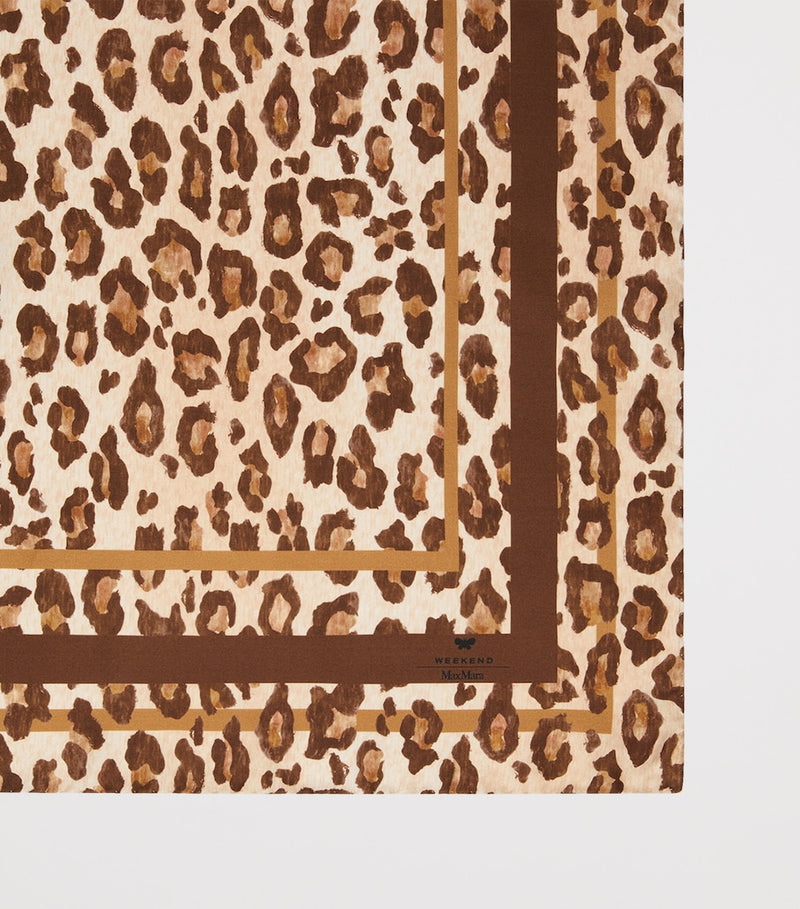 Weekend Max Mara silk leopard print scarf 90cm x 90cm (British brand)