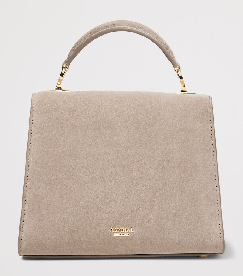 Aspinal of London midi suede Mayfair bag - British product