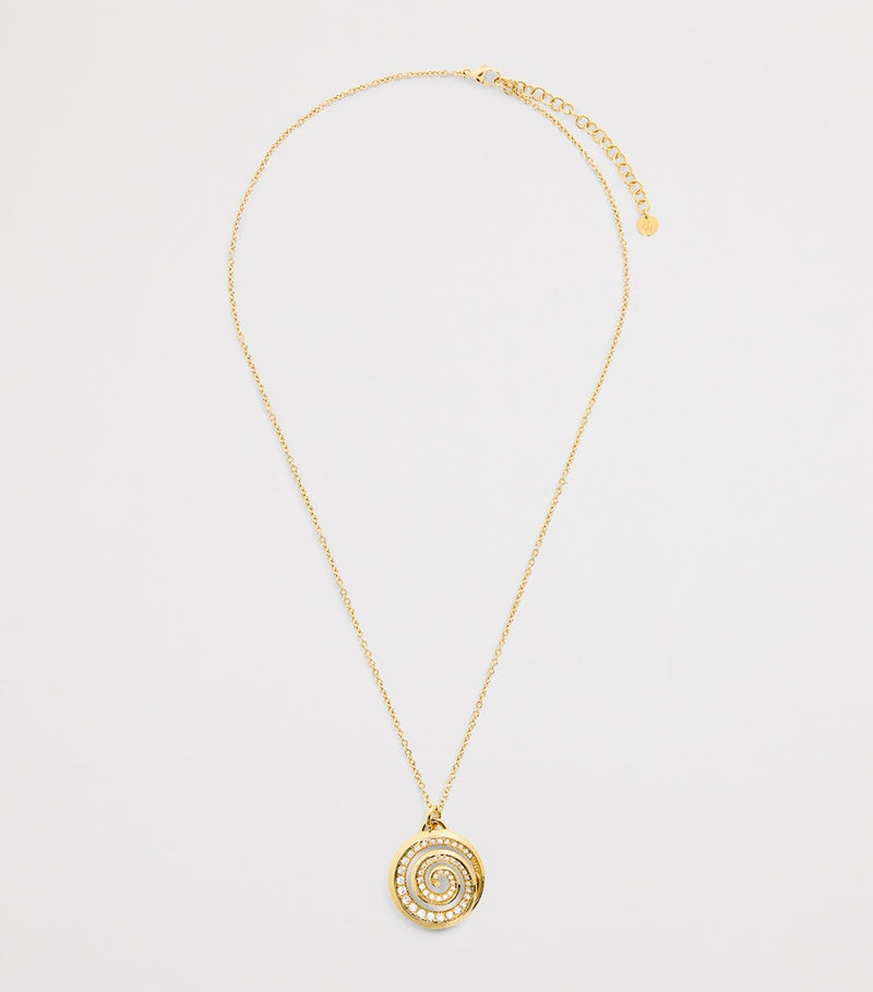 Emily P. Wheeler yellow gold diamond spiral necklace (British brand)