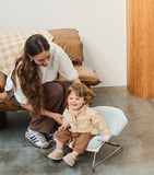 Binibamba merino wool chequerboard blanket - British product